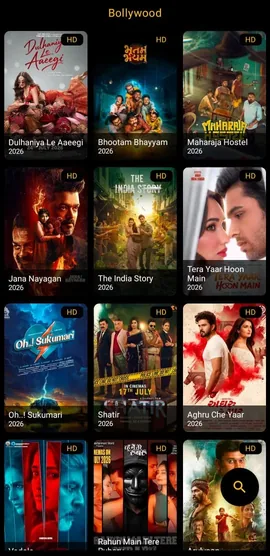 Real Pikashow Bollywood screen